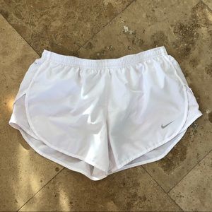 Nike White Running Shorts